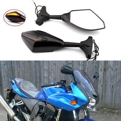 For Kawasaki Z750S 2005 2006 Gloss Black Side Mirrors Rearview +