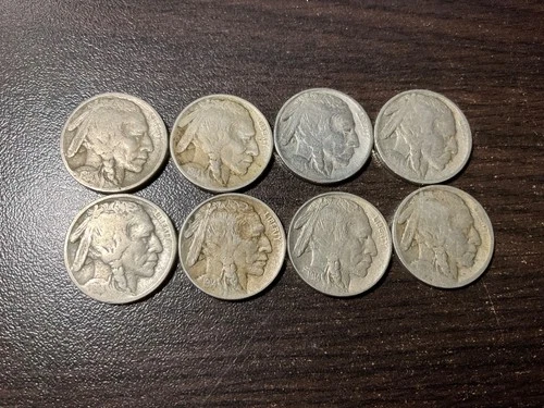 1914 buffalo nickel lot of 8 coins #105-5