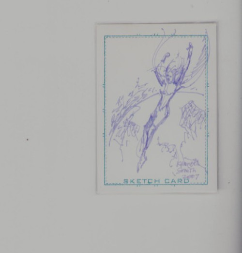 HAND DRAWN SKETCH CARD ART SIGNED BY KENNETH SMITH 2007