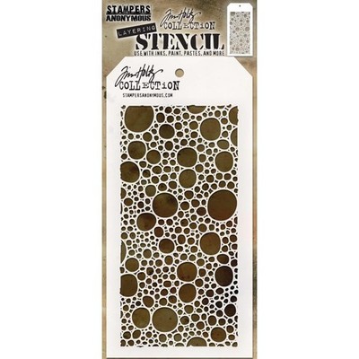 Tim Holtz - Stampers Anon Tim Holtz Stencil, us:one size, Bubbles -Layered