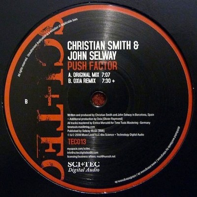 Christian Smith & John Selway - Push Factor (Vinyl 12'' - 2008 - DE - Original)