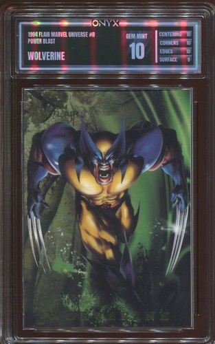 1994 FLAIR MARVEL UNIVERSE POWER BLAST WOLVERINE #8 ONYX GEM MINT 10