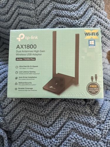 **Factory Sealed** TP-Link Archer TX20U Plus AX1800 WiFi 6 Dual Band USB Adapter