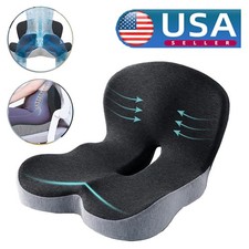 Memory Foam Seat Cushion Wlumbar Support Pillow For Back Sciatica Pain Relief