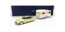 NOREV 181762 CITROEN - DS19 WITH CARAVAN 1960 - YELLOW WHITE - 1/18