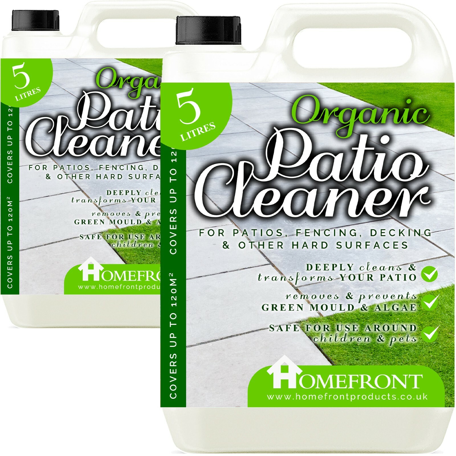 Homefront Patio Cleaner Organic Decking Mould Moss Killer Brick Magic Fluid 10L