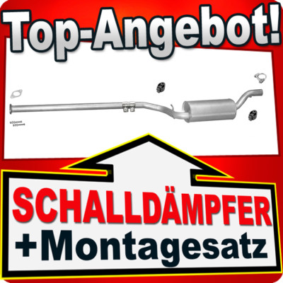 Mittelschalldämpfer für FORD FOCUS VOLVO C30 S40 MAZDA 3 1.6 1.8 TD TDCI Auspuff