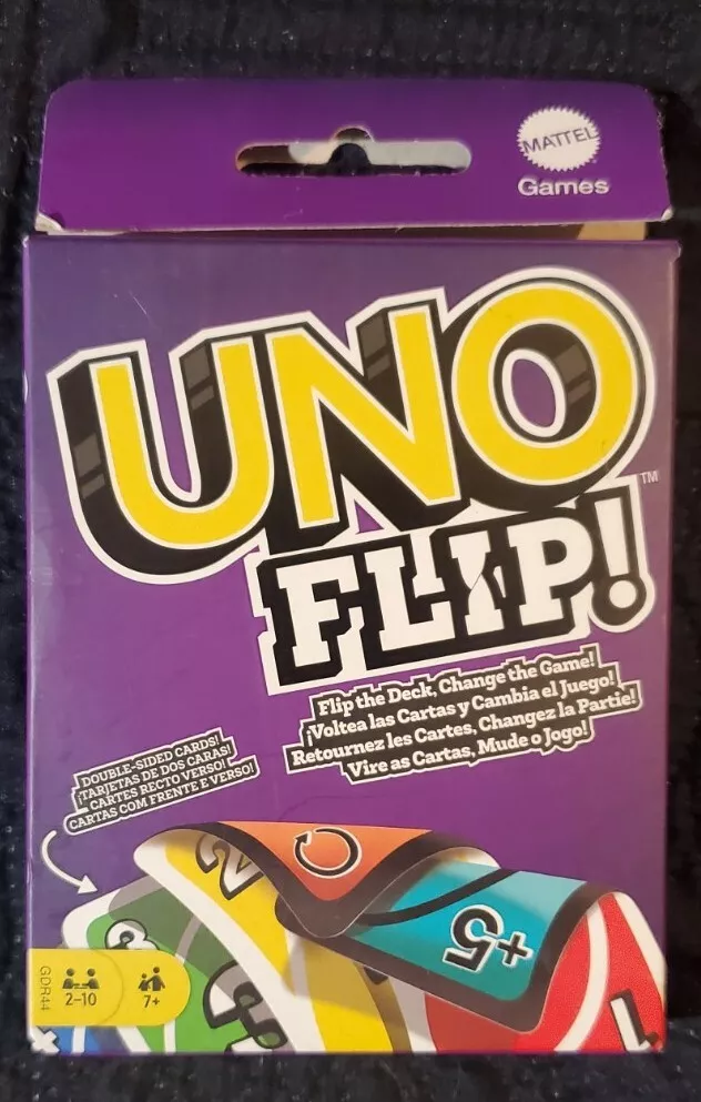 New UNO Flip Card Game By Mattel Games Flip The Deck Double Sided Cards  Sealed 887961751062