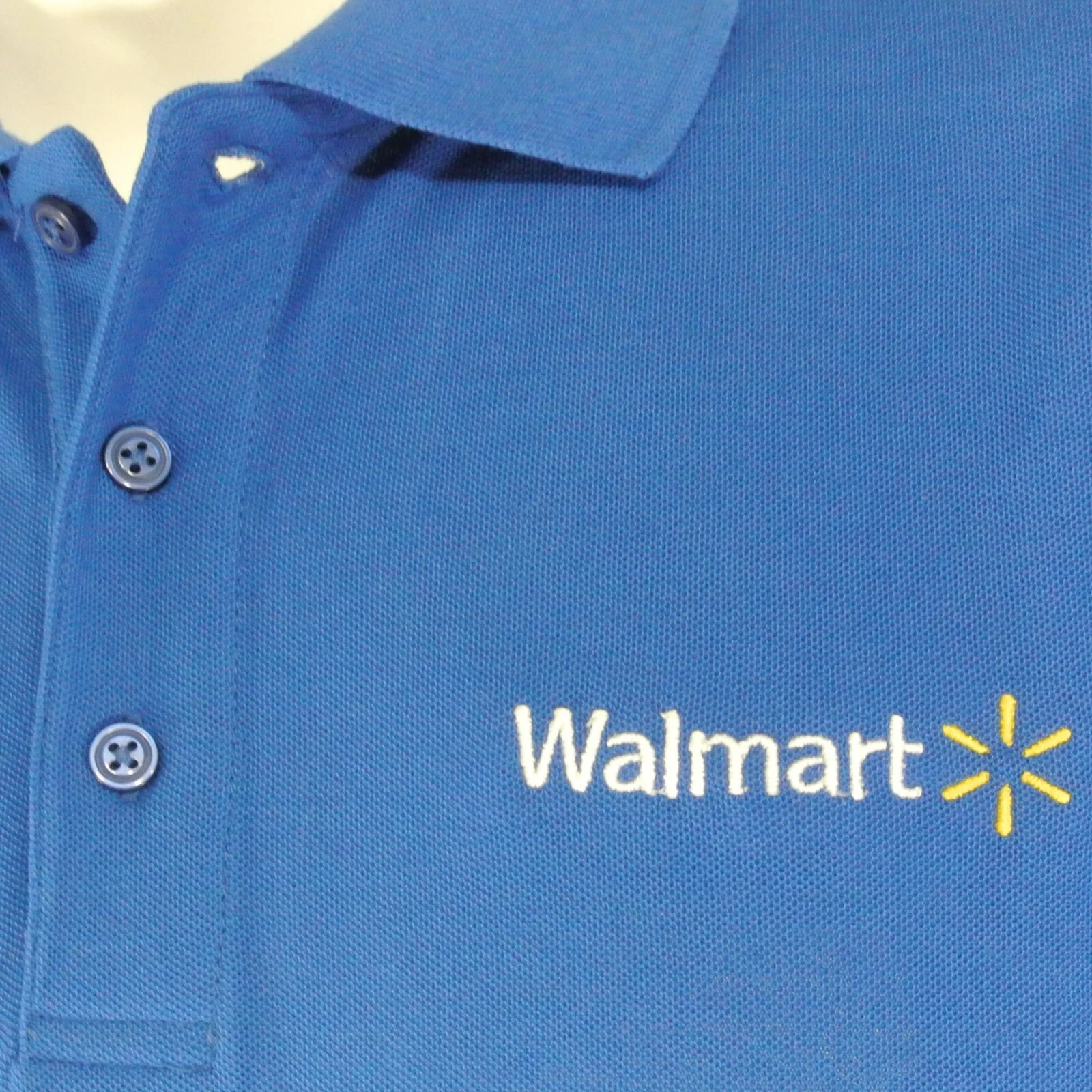 WALMART Associate Employee Uniform Polo Shirt Blue