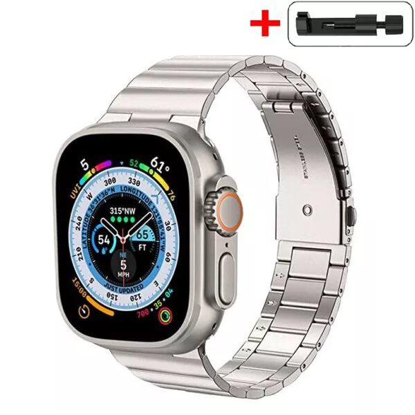 Stainless Steel Metal Bracelet for Apple Watch Ultra 2 and Ultra 49mm –  Ultra Supply Co