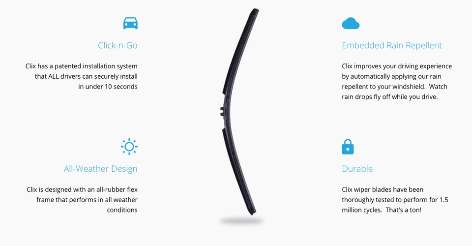 AUTOTEX CLIX 24" WIPER BLADE - CLIX-24 - CASE OF 6 - REPLACES IN 10 SECONDS - Image 3 of 4