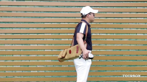 TOURBON Foldable Golf Rang Pencil Bag Waterproof Canvas Sunday Carry Bag Padded - Video 1 of 1