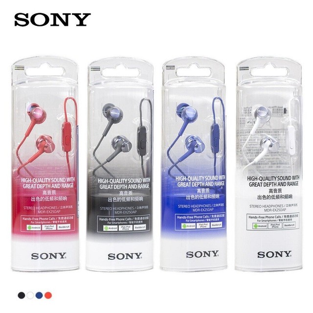 Sony MDR-EX250 AP With Mic Remote Headphones EARPHONES For Smartphones  （Black） for sale online | eBay