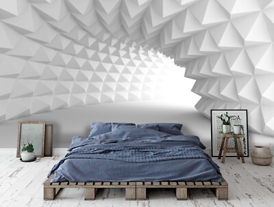 3D Geometric Technology Pattern Self-adhesive Removeable Wallpaper Wall Mural1