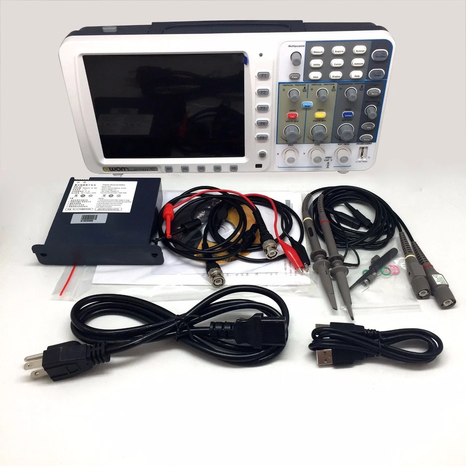 OWON SDS7102V 100Mhz Oscilloscope 1G/s 8" LAN VGA firmware upgrade +battery+bag  - Image 4 of 4