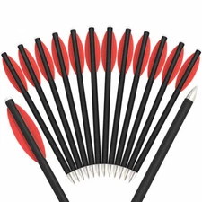 6.3" Mini Bolts 12PCS Crossbow Carbon Arrows 2 Fletching Vanes Pistol Hunting