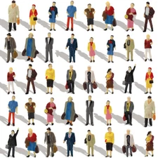 40pcs Model Trains HO Scale 1:87 Standing People Figures 20 Different Poses