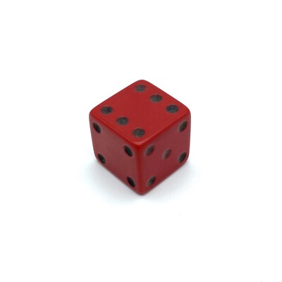 Single Red Vintage 12mm Avalon Hill/ SPI Wargames Replacement 6 Sided Die