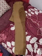 Vintage Womens Jodhpurs High Waisted Stirrup Equestrian Small Brown Full Seat