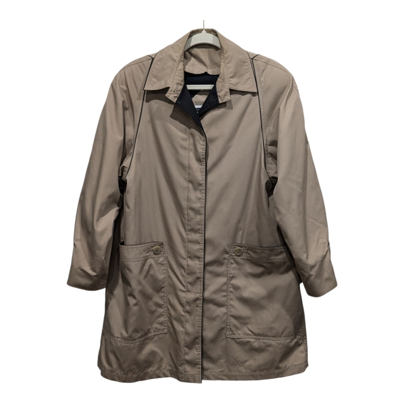 Vintage 90s Amanda Smith Tan Fleece-Lined Trench Coat Size 8-image