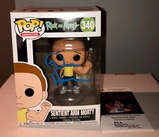 Dan Harmon Rick and Morty Sentient Arm Morty #340 Signed Funko Pop JSA