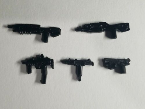 Custom Cast Black variety Gun Pack set of 5 compatible with Mega Construx - Picture 1 of 6