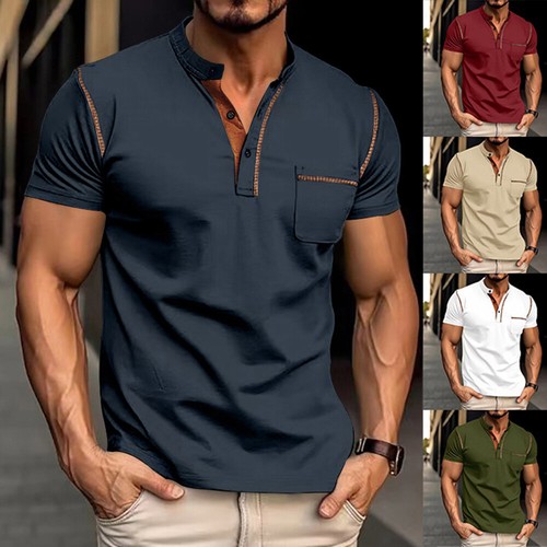 Chemise Homme Vintage – Manches Courtes – Gris Cachemire – Viscose – Taille L