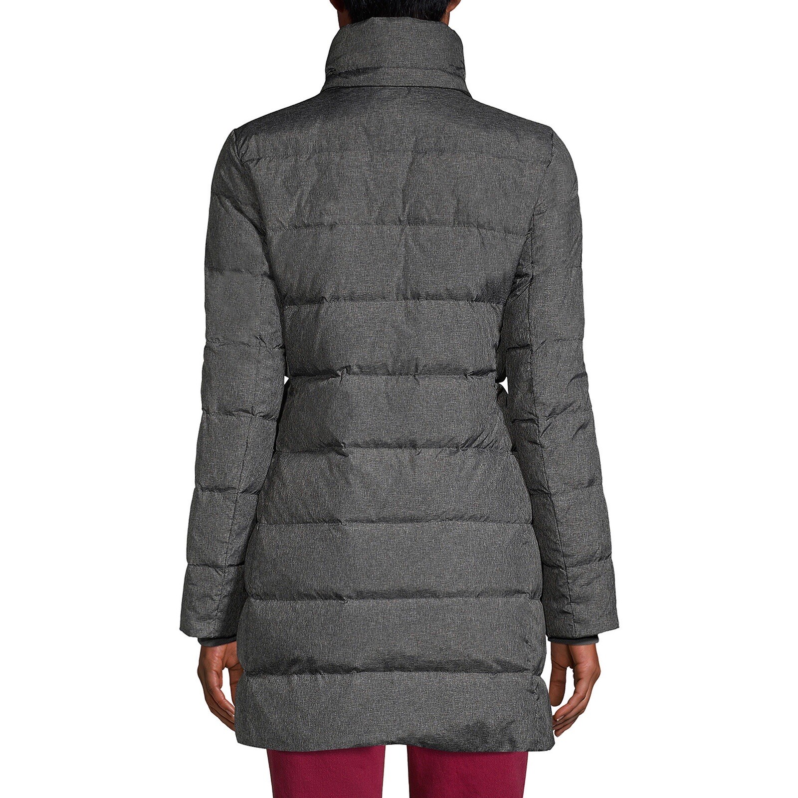 Land’s End Women’s Down Winter Coat Jacket 600 Fill Dark Stone Size XL