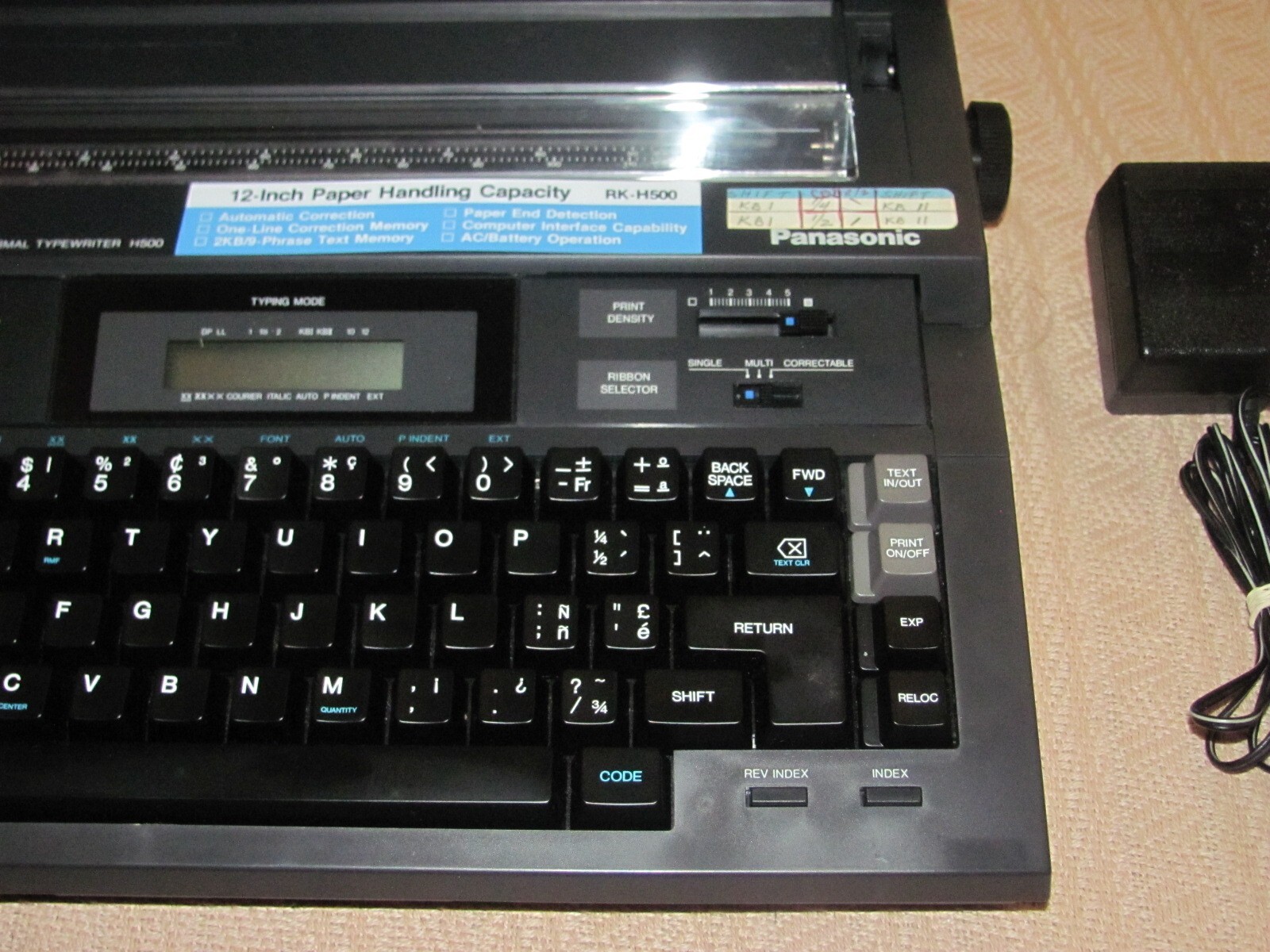 PANASONIC THERMALWRITER 12 RKH500 ELECTRONIC THERMAL TYPEWRITER NEEDS