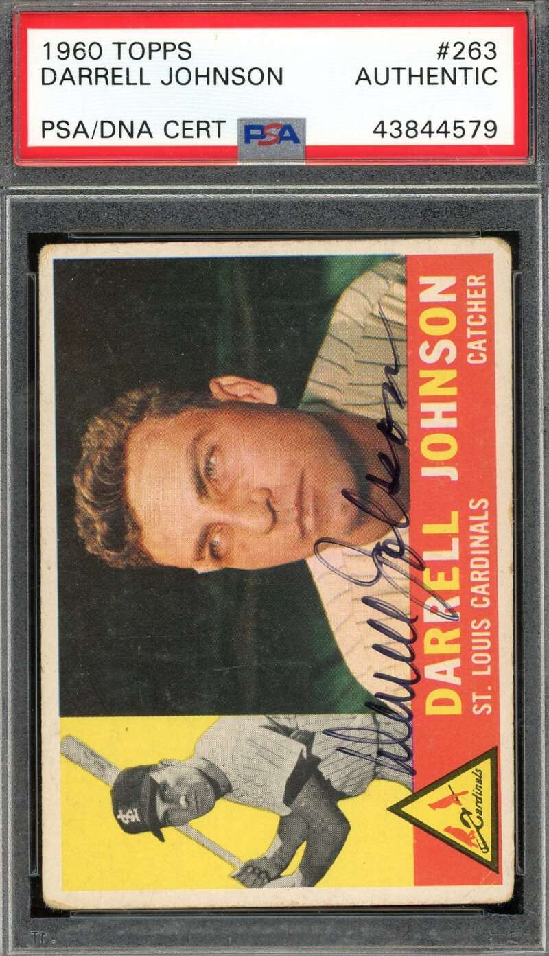 Darrell Johnson PSA DNA Signed 1960 Topps Autograph