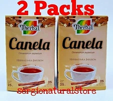 2 Packs Cinnamon Tea / Te de Canela 50 Wrapped Tea Bags Infusion Made in Mexico