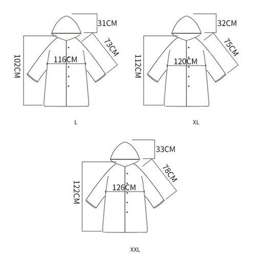 Lightweight Women Rain Jacket Coat Clear Long Waterproof Raincoat Girls - Picture 11 of 11