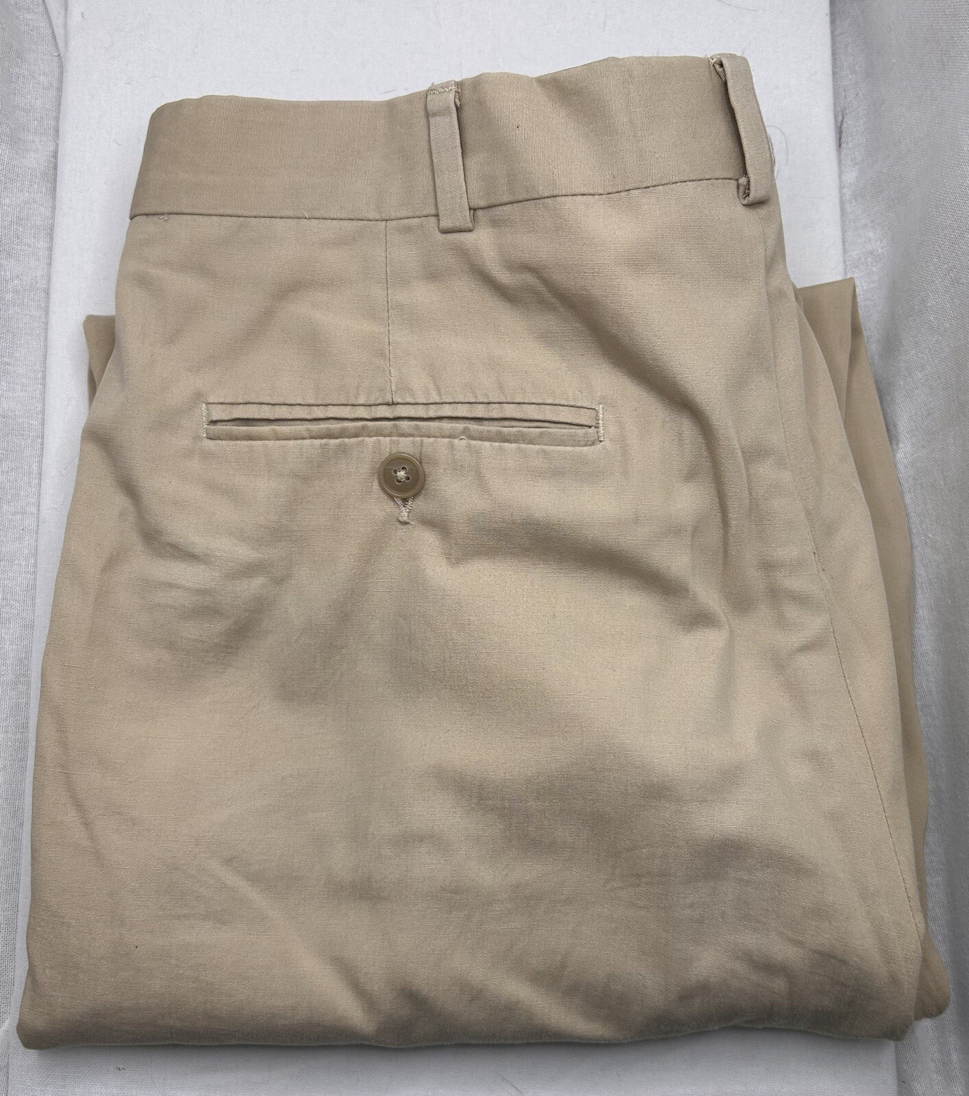 Lands' End Khaki Pants Mens Regular 100% Cotton