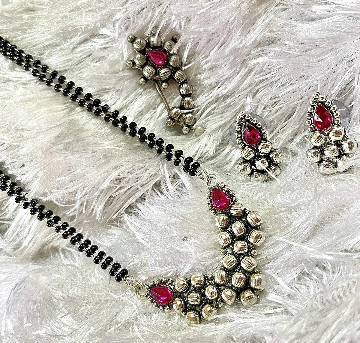 Silver plated mangalsutra clearance