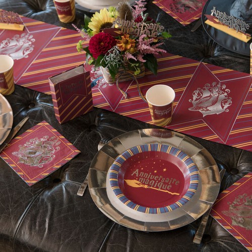 (1m=3,33 EUR) Tischläufer,Tischdeko,Harry Potter, Kindergeburtstag  Zauberer,rot - Bild 2 von 2