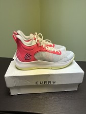 Curry 3Z6 'Grey Mist Pink Shock Men's 10 1/2 Womens 12 3025090-104