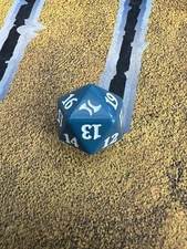 Magic the Gathering Fate Reforged D20 Spindown Life Counter Die - Blue/White