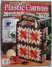 Quick  Easy Plastic Canvas Magazine Pattern Book Dec/Jan 1990 31 Projects
