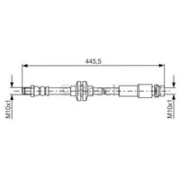 Bosch Bremsschlauch Bremsleitung Hinten FüR Ford C-Max II Focus III Grand