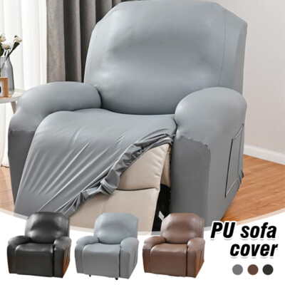 PU Leather Recliner Cover 1/2/3 Seat Waterproof Massage Armchair 