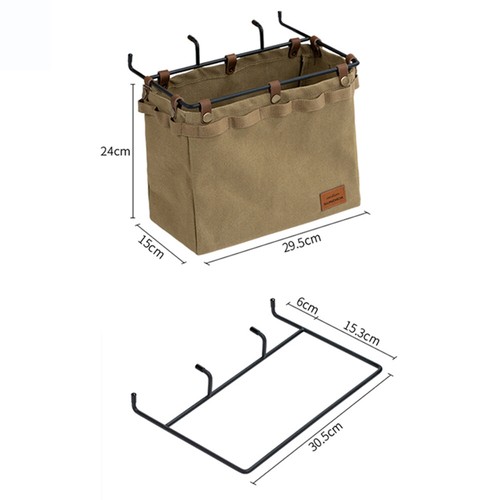 Picnic Table Side Bag Desk Storage Box Beside Organizer Q6G9 - Picture 8 of 12