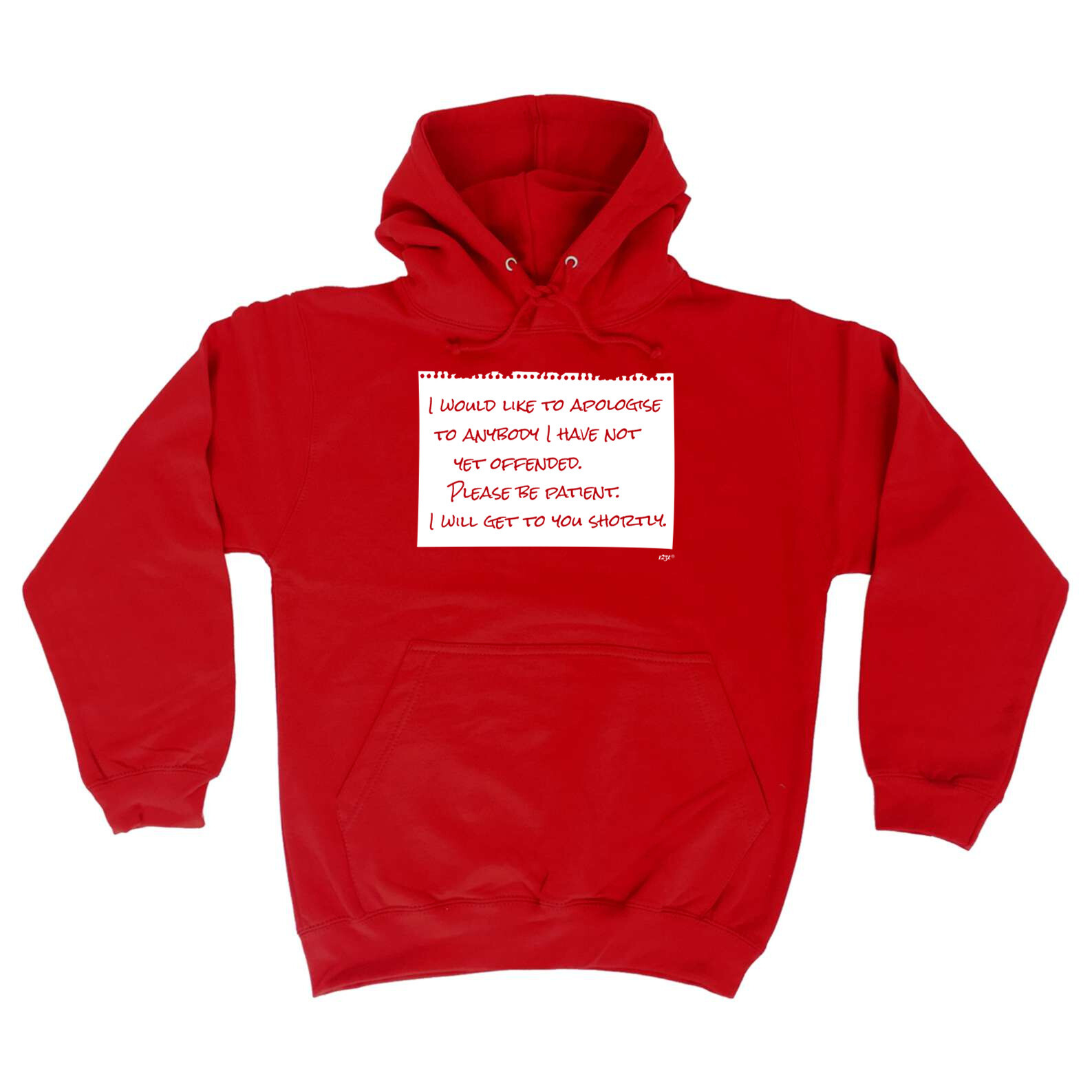 Apology Hoodie - Funny Novelty Gift for Men and Women