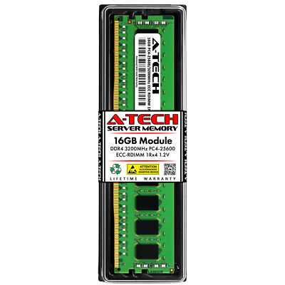 A-Tech 16GB 1Rx4 PC4-25600R DDR4 3200MHz ECC REG 288-Pin RDIMM Server Memory RAM