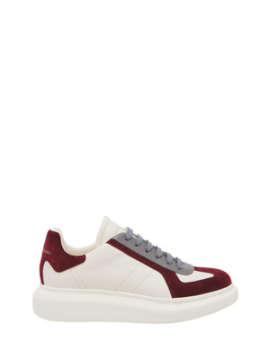 ALEXANDER MCQUEEN Oversized Retro $830 Women's Off White/Burgundy Sneakers New
