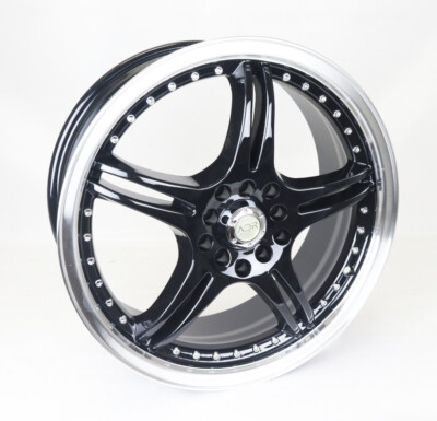 ADR Battle Exe Wheel Rim Gloss Black Machined Lip 17x7 5-100.00/114.30 48 Offset