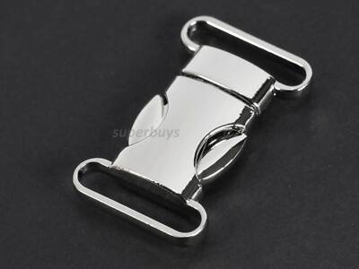 20mm Silver Metal Quick Side Release Buckle Clip Webbing Belt