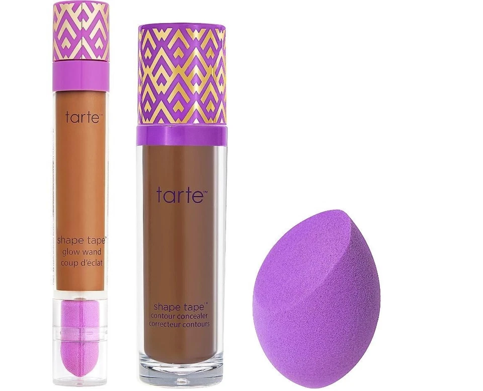 Tarte Set w/Shape Tape Glow Wand+Contour Concealer+Blending Sponge-Choose Shade! - Image 4 of 4