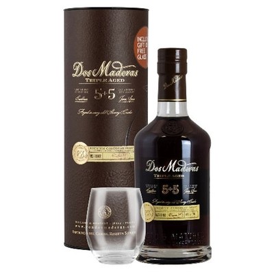 Dos Maderas 5 + 5 Triple Aged PX Rum + Glas, 40% Vol. 0,7 l