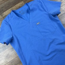 Figs Technical Collection Blue Scrub Top Women' Size S Style FW1000