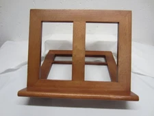 Vintage Adjustable Mahogany BOOK Cook Book Bible Tablet Ipad Stand Holder